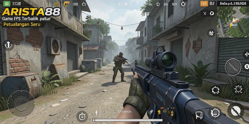 Tampilan gameplay seru di ARISTA88 dengan aksi tembak-menembak intens.