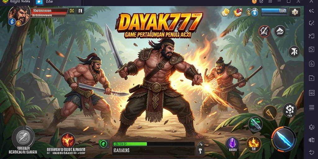 Tampilan menegangkan dari pertarungan dalam DAYAK777.