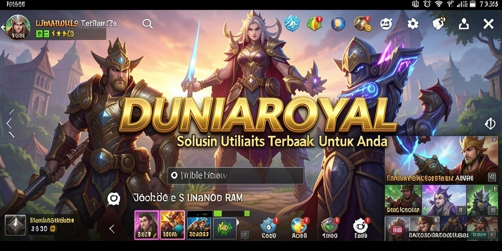 Tampilan antarmuka DUNIAROYAL yang intuitif dan modern.