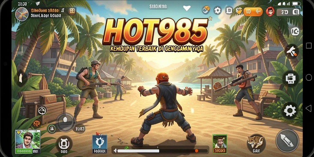 Tampilan gameplay <strong>HOT985</strong> yang penuh warna dan interaktif.