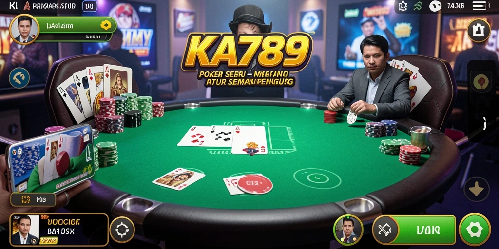 Screenshot gameplay poker yang menampilkan aksi seru dan grafis menarik.