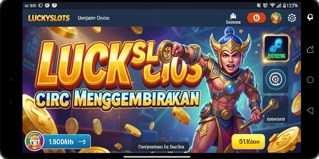 Screenshot menampilkan gameplay menegangkan di LUCKYSLOTS.