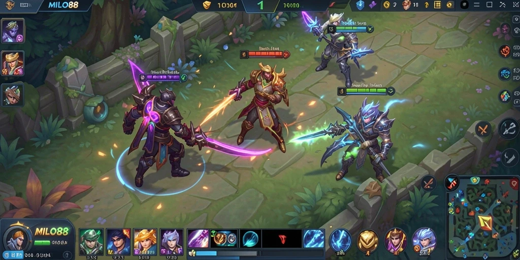 Screenshot gameplay <strong>MILO88</strong> yang menampilkan aksi seru antar pemain.