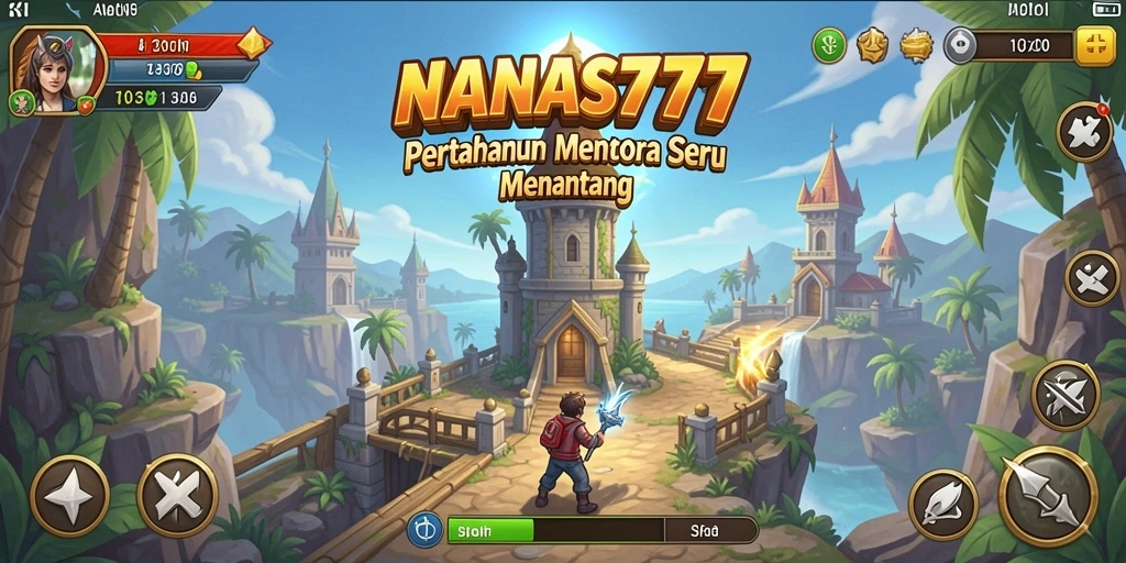 Gameplay seru Tower Defense NANAS777 dengan menara pertahanan yang strategis.