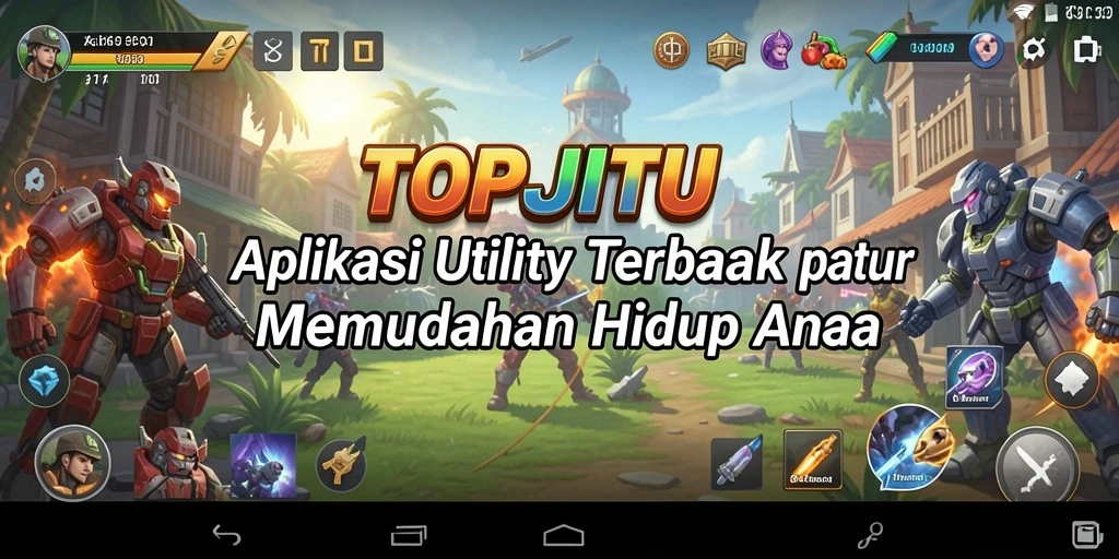 Tampilan utama TOPJITU dengan fitur utility canggih.